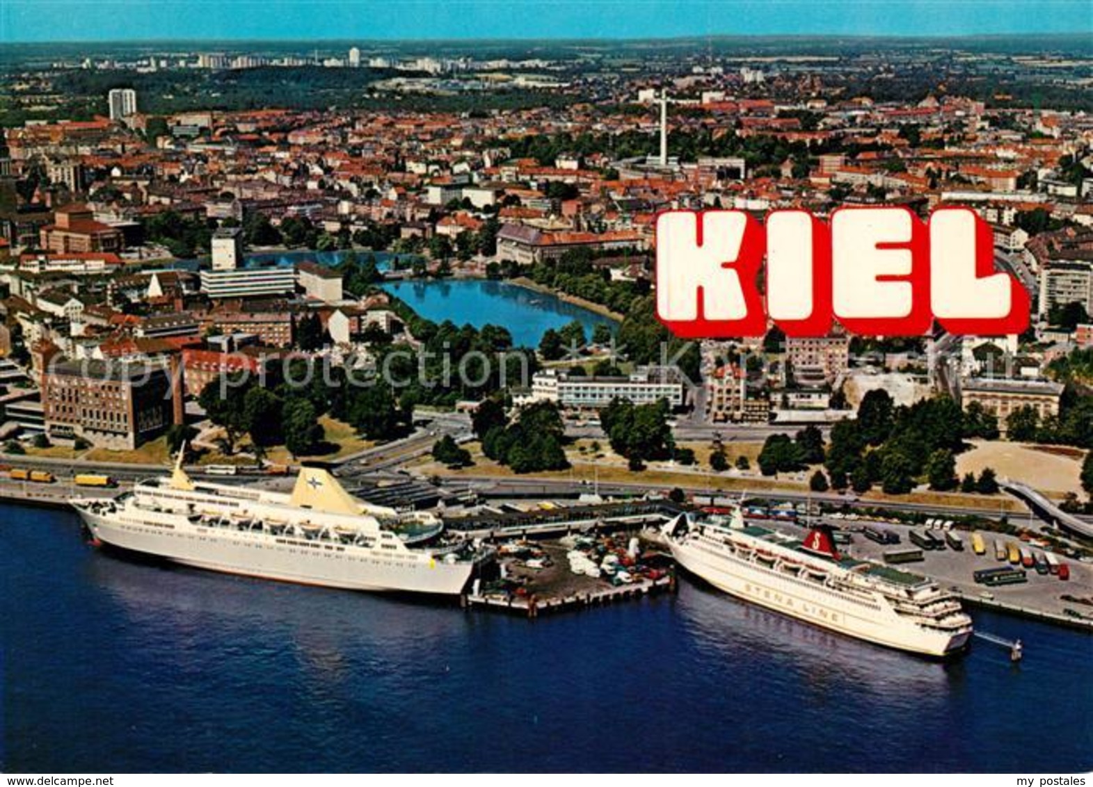 73079523 Schiffe Ships Navires Fliegeraufnahme Kiel Oslo-Kai Schiffe Ships Navir - Sonstige & Ohne Zuordnung