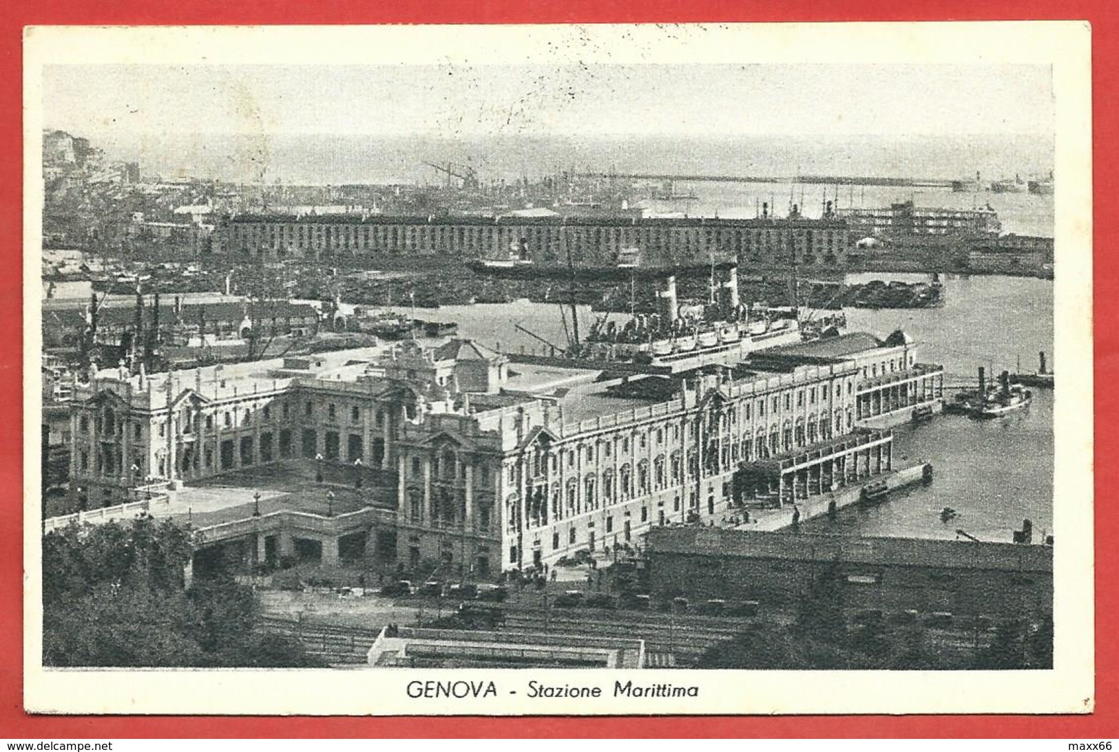 CARTOLINA VG ITALIA - GENOVA - Stazione Marittima - 9 X 14 - ANN. 1933 MOSTRA COLONIE - Genova