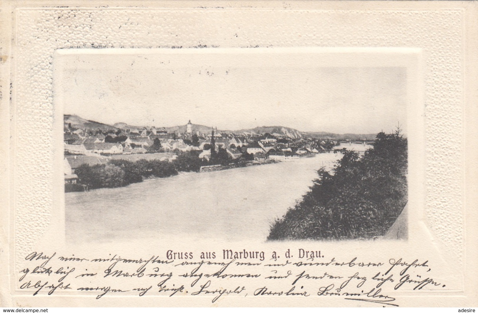 Gruss Aus MARBURG A.d. Drau (Slowenien) - Prägekarte Gel.1902 - Slowenien