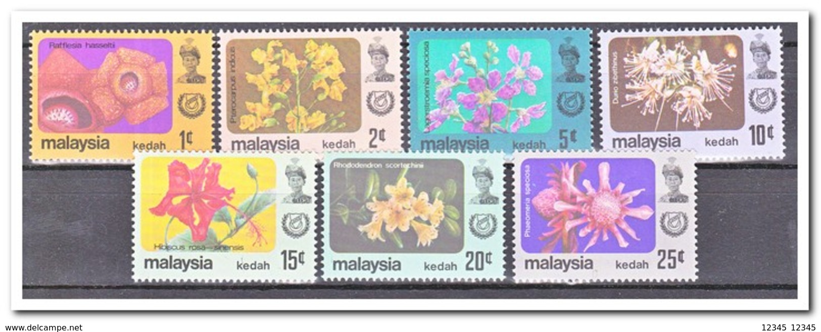 Maleisië Kedah 1979, Postfris MNH, Flowers - Maleisië (1964-...)