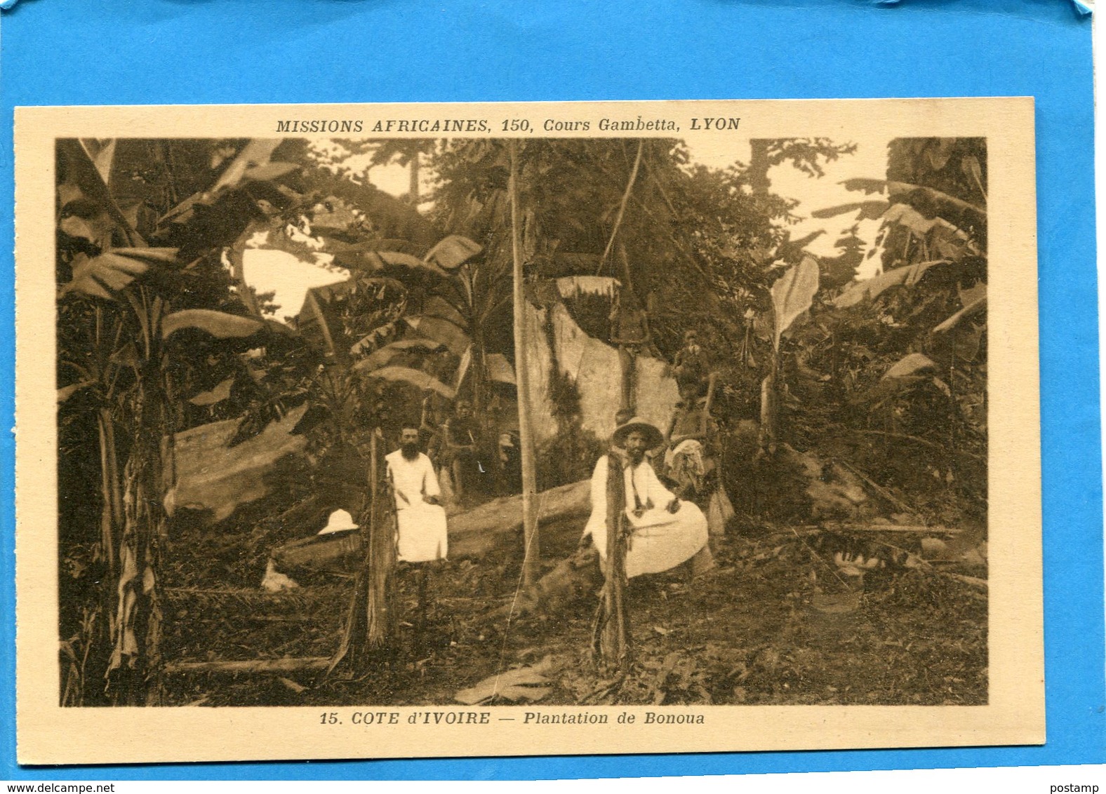 Cote D'ivoire-plantation De Bonoua--animée Carte Des Missions-années 30-édition Lescuyer - Côte-d'Ivoire