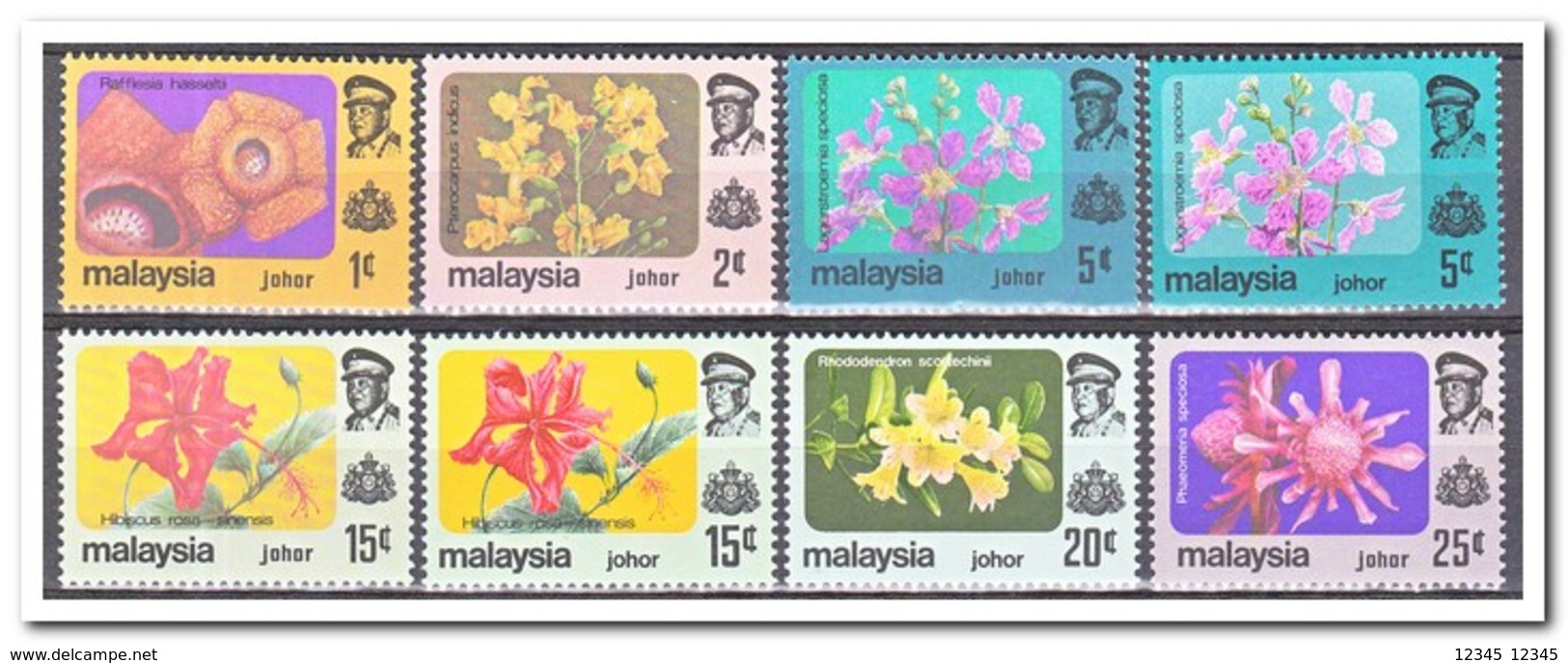 Maleisië Johor 1979, Postfris MNH, Flowers - Maleisië (1964-...)