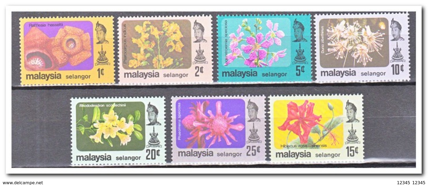 Maleisië Selangor 1975, Postfris MNH, Flowers - Maleisië (1964-...)