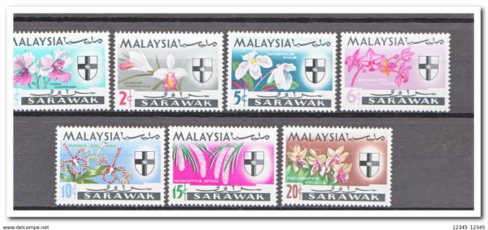 Maleisië Sarawak 1965, Postfris MNH, Flowers, Orchids - Maleisië (1964-...)