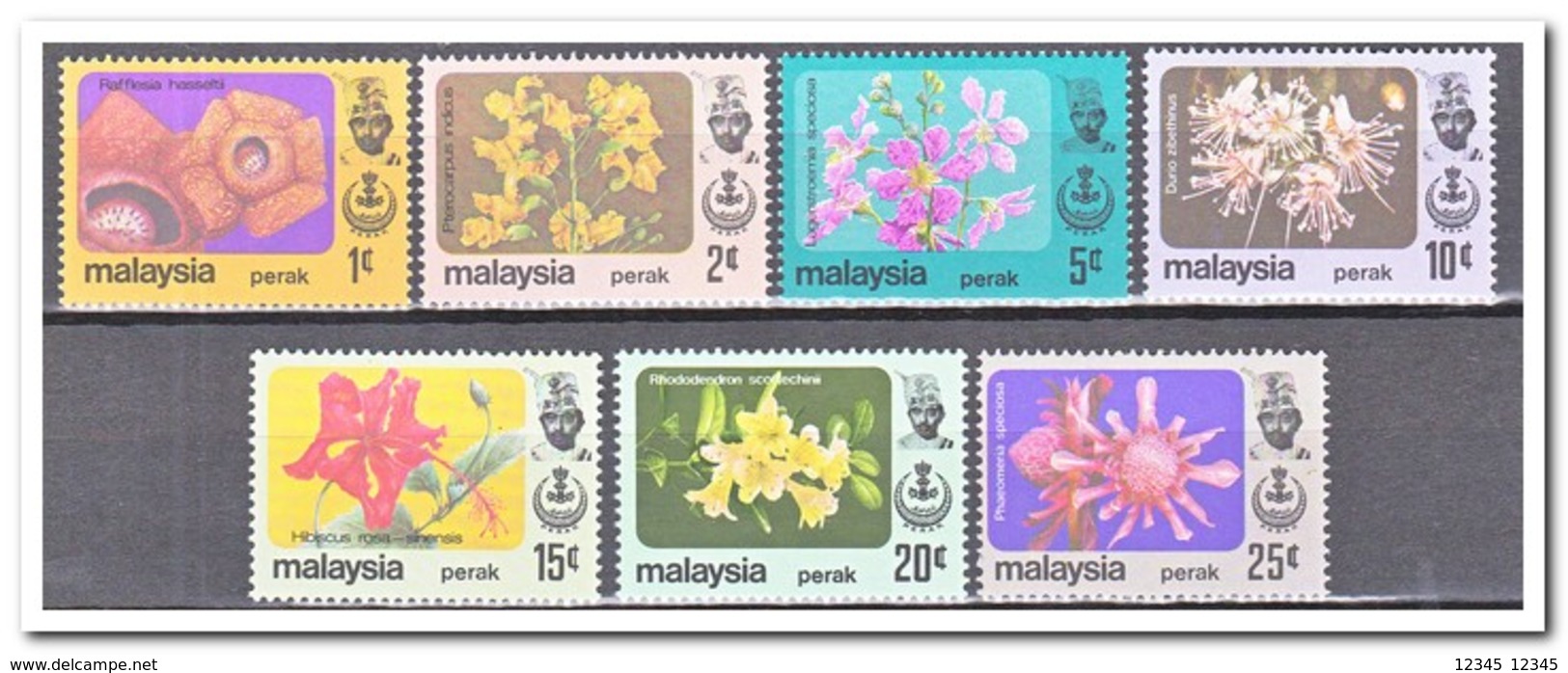 Maleisië Perak 1979, Postfris MNH, Flowers - Maleisië (1964-...)