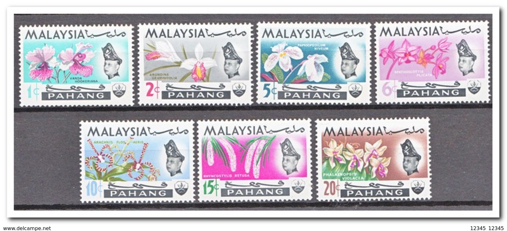 Maleisië Pahang 1965, Postfris MNH, Flowers, Orchids - Malesia (1964-...)