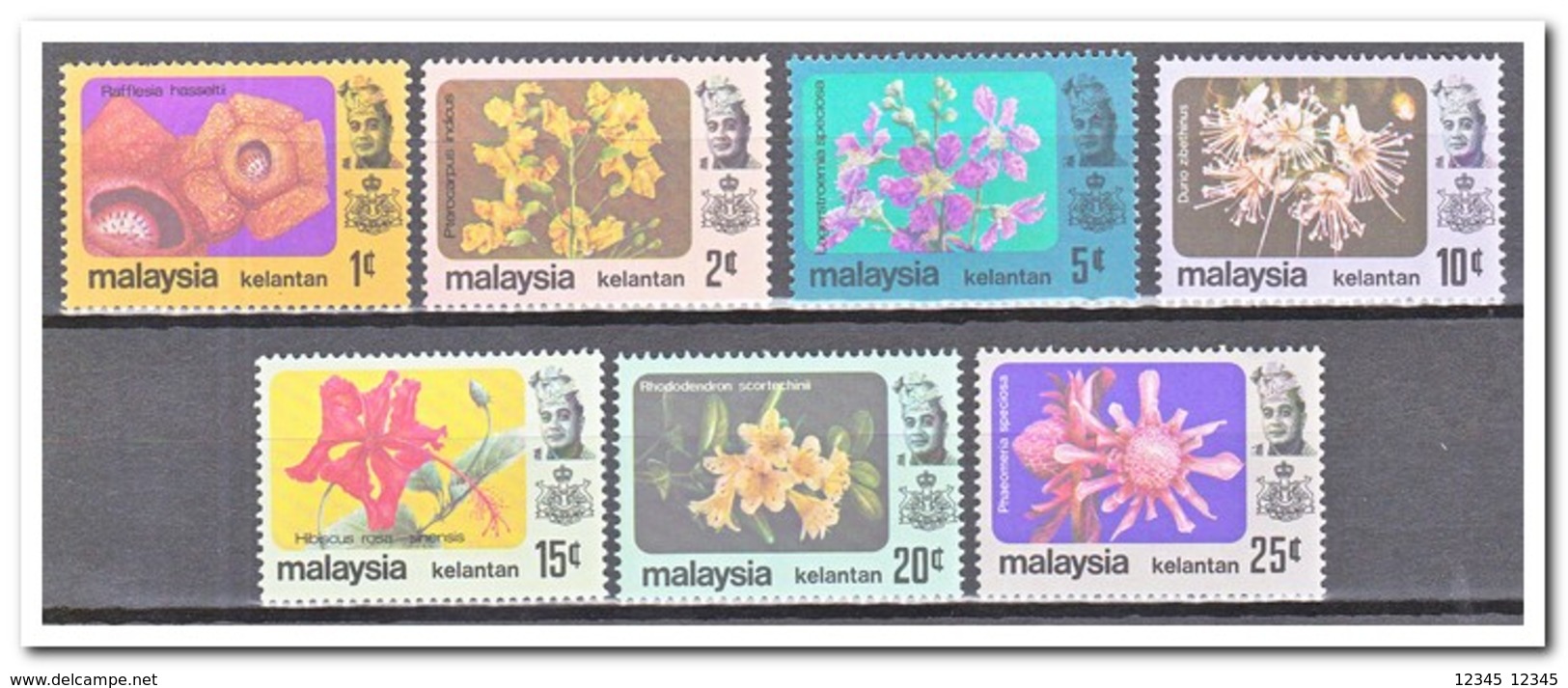 Maleisië Kelantan 1979, Postfris MNH, Flowers - Maleisië (1964-...)