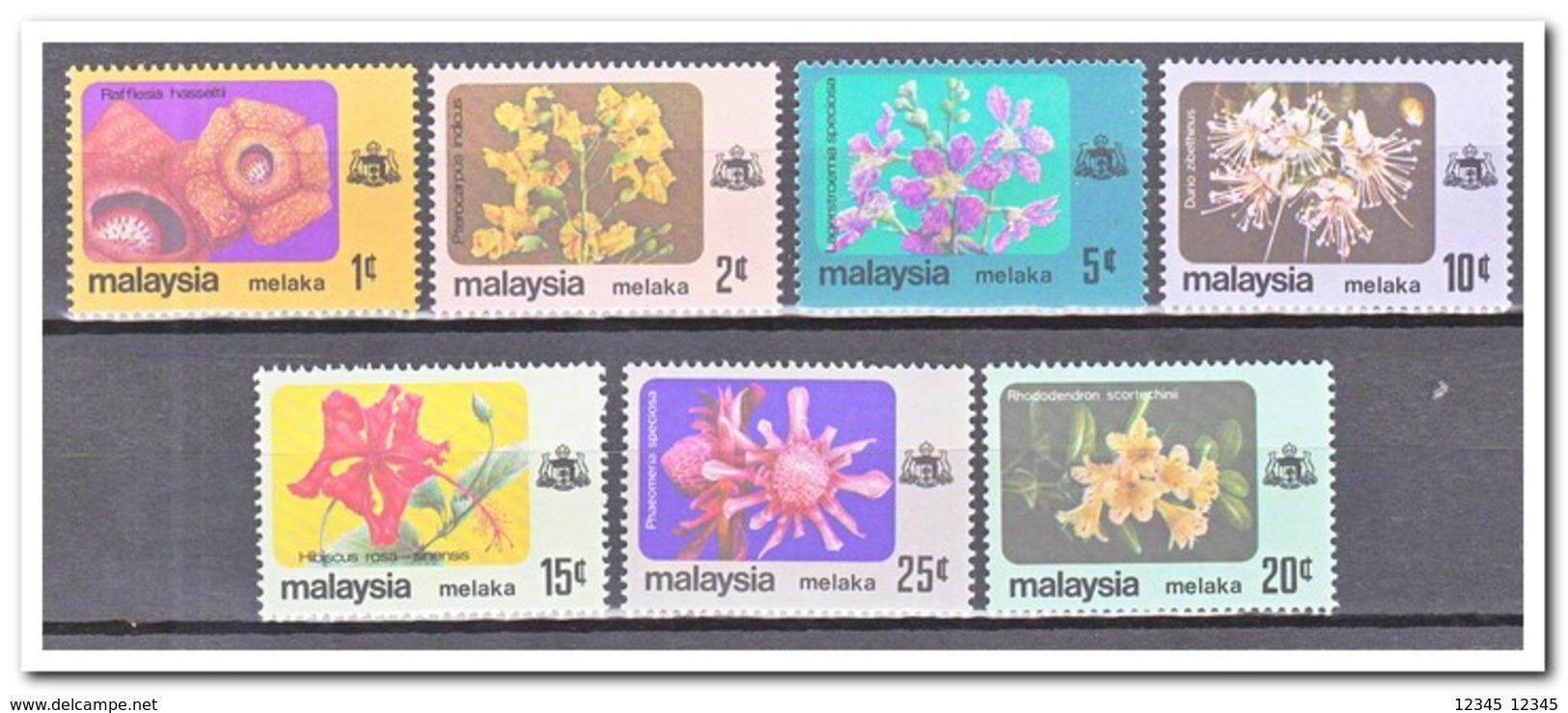 Maleisië Melaka 1979, Postfris MNH, Flowers - Malaysia (1964-...)