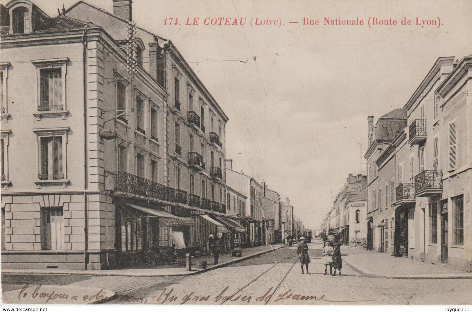 Le Coteau (loire) Rue Nationale (route De Lyon) - Autres & Non Classés