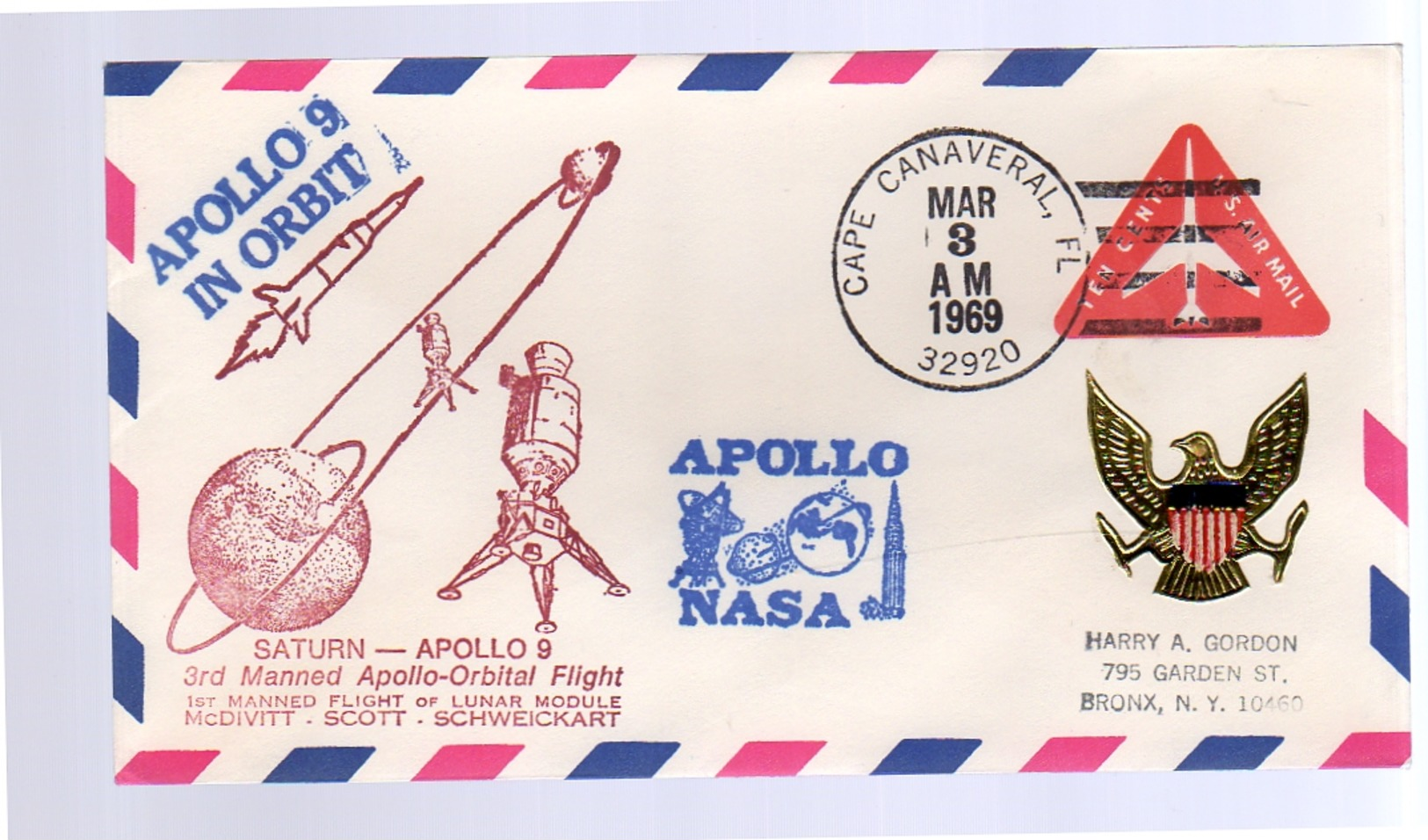 Cape Canaveral Saturn Apollo 9 NASA 1969 (503) - Briefe U. Dokumente