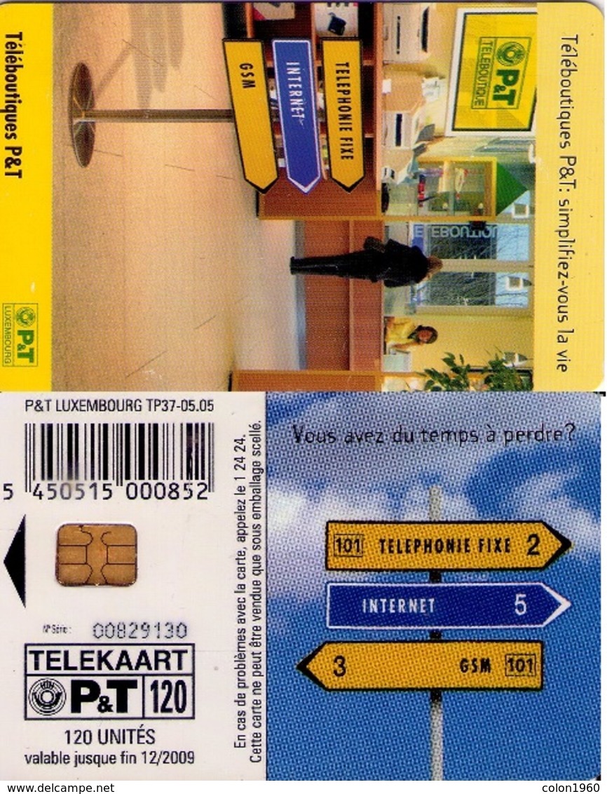 TARJETA TELEFONICA DE LUXEMBURGO. TP37 (030) - Luxemburgo