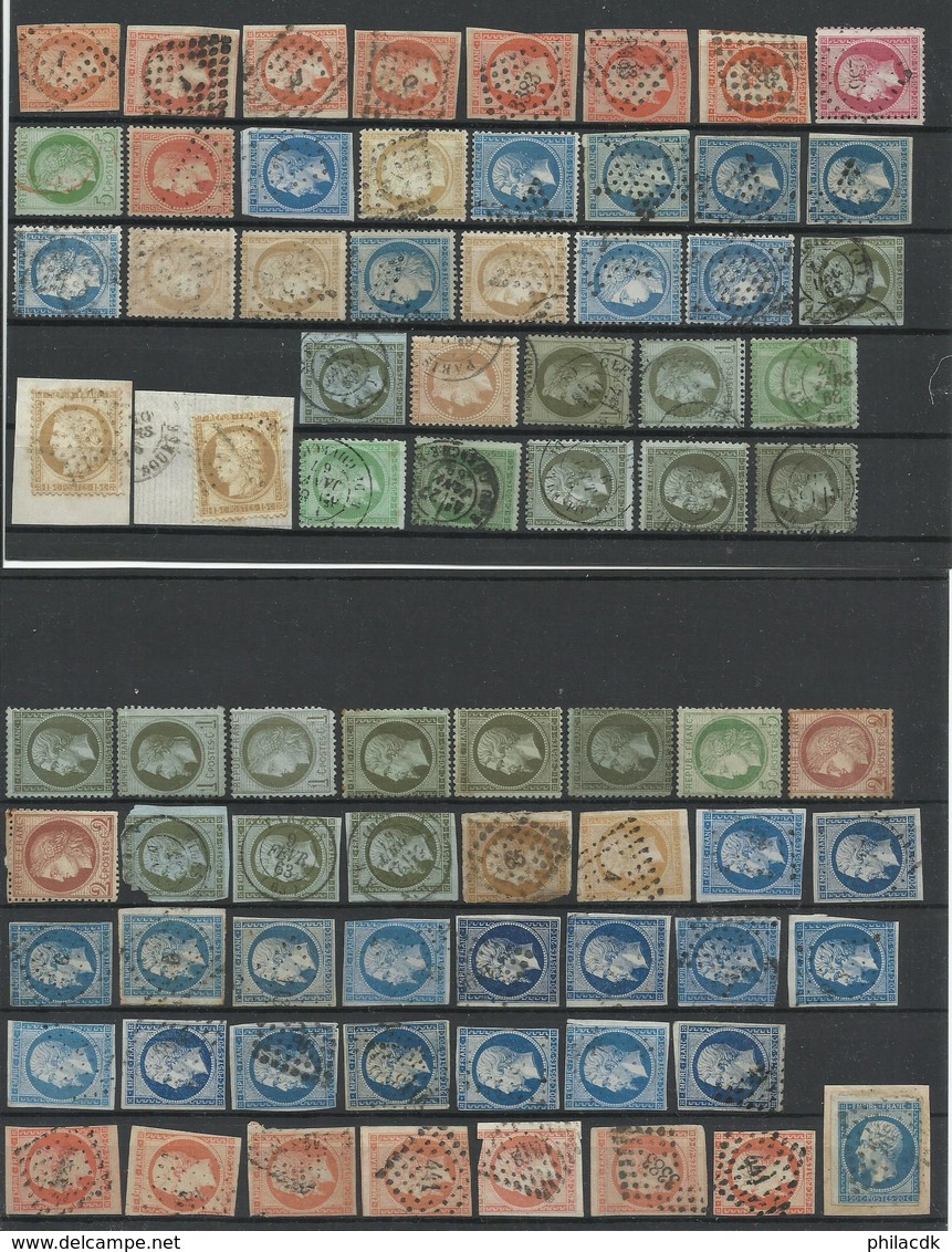 FRANCE - COLLECTION DE 400 TIMBRES NEUFS*/NEUFS (*) SANS GOMME/OBLITERES AVANT 1900 POUR ETUDE - VOIR SCANNS RECTO VERSO - Collections