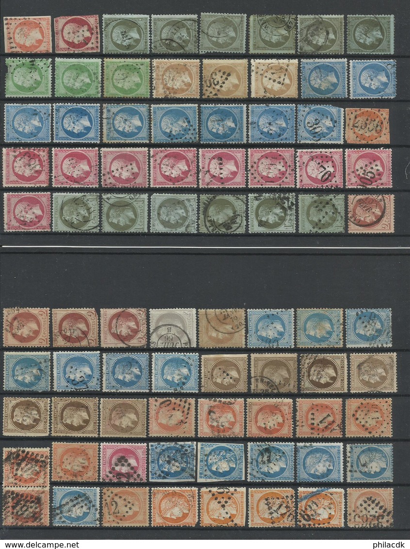 FRANCE - COLLECTION DE 400 TIMBRES NEUFS*/NEUFS (*) SANS GOMME/OBLITERES AVANT 1900 POUR ETUDE - VOIR SCANNS RECTO VERSO - Collections