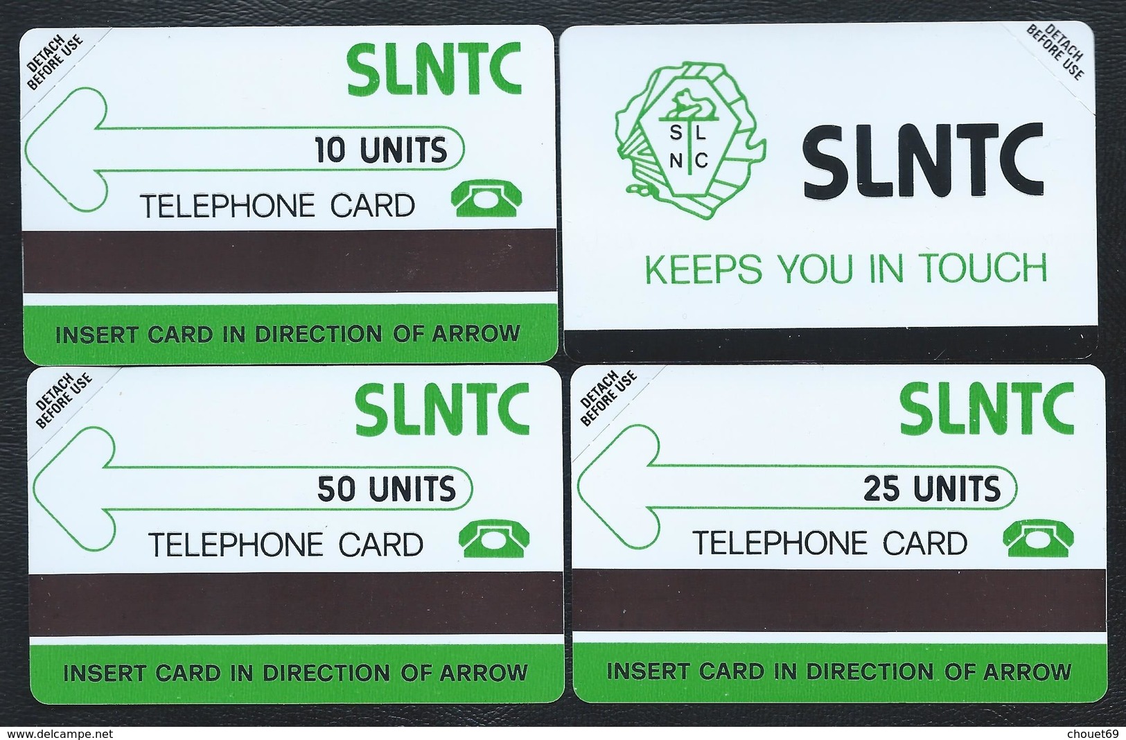 SIERRA LEONE 3 Shiny PVC First Test Card SLNTC 10+25+50 Verso Bande Noire 1000ex MINT URMET - Sierra Leone