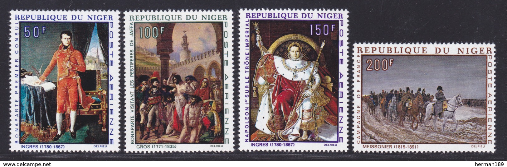 NIGER AERIENS N°  100 à 103 ** MNH Neufs Sans Charnière, TB (D6846) Napoléon 1er, Bonaparte, Tableaux - Niger (1960-...)