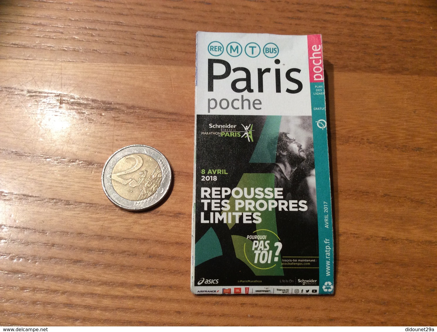 Plan PARIS Poche * - MÉTRO AUTOBUS RER - Spécial Marathon De Paris 2018 - Europe