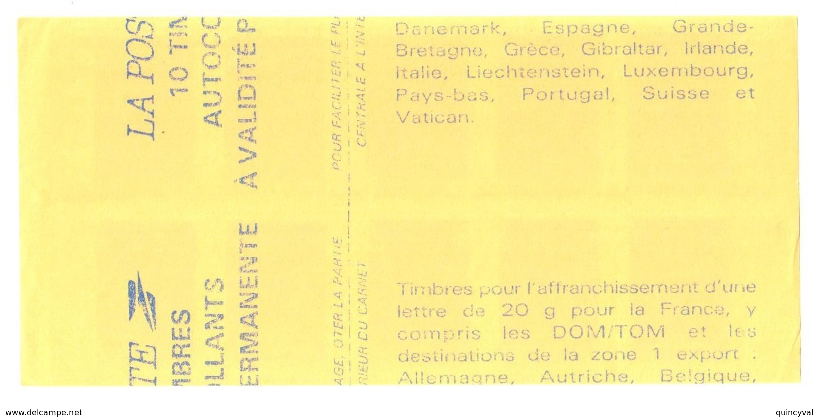 4534 Carnet Fictif Réglage Sagem Impression De Timbre Massicotage Décalé Correspondant Briat Yv 2874-C4 Pré-timbrée - Autres & Non Classés