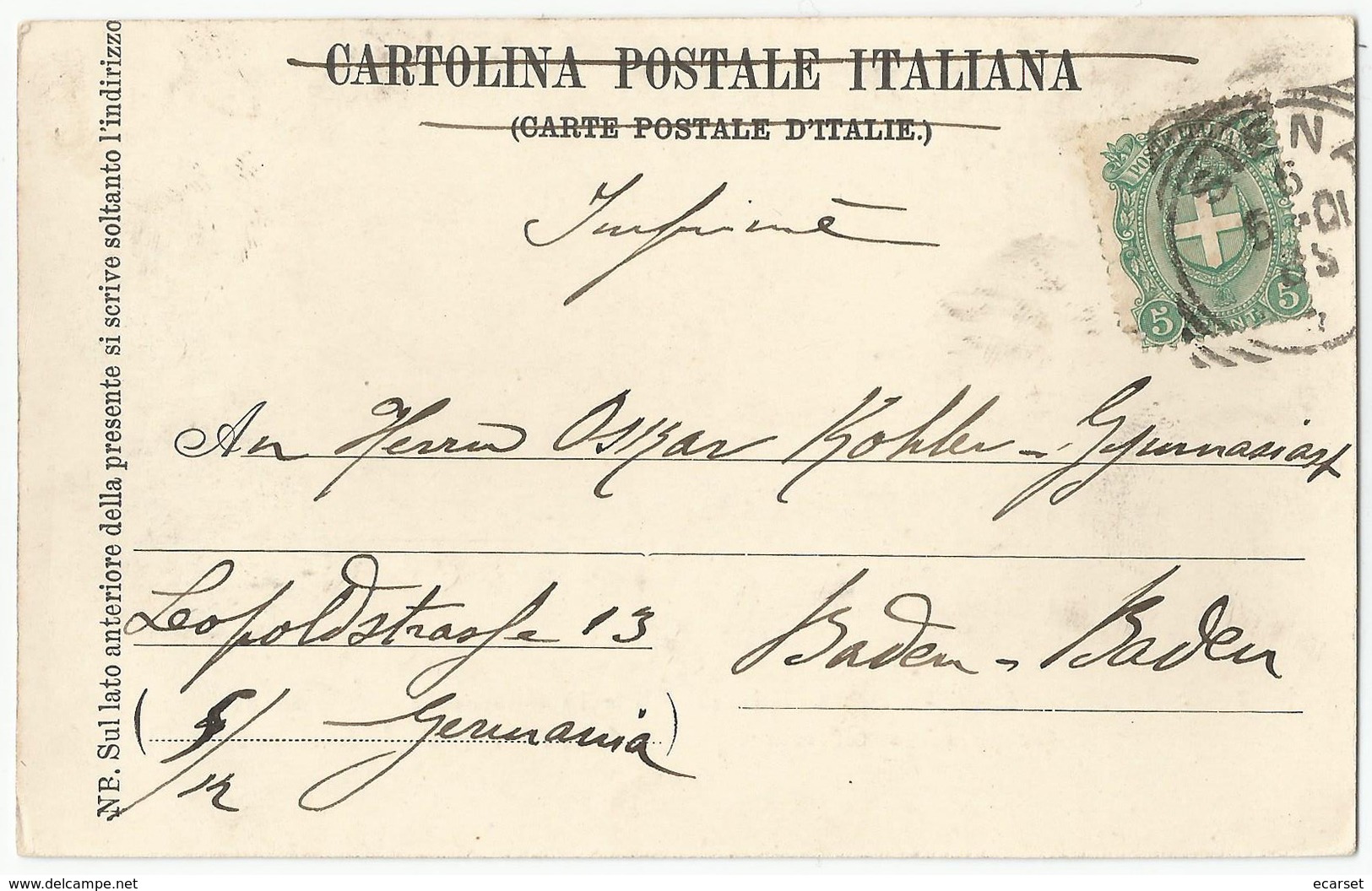 SIENA - Fonte Gaia, In Piazza Vittorio Emanuele FP Viaggiata 1901 X La Germania - Siena