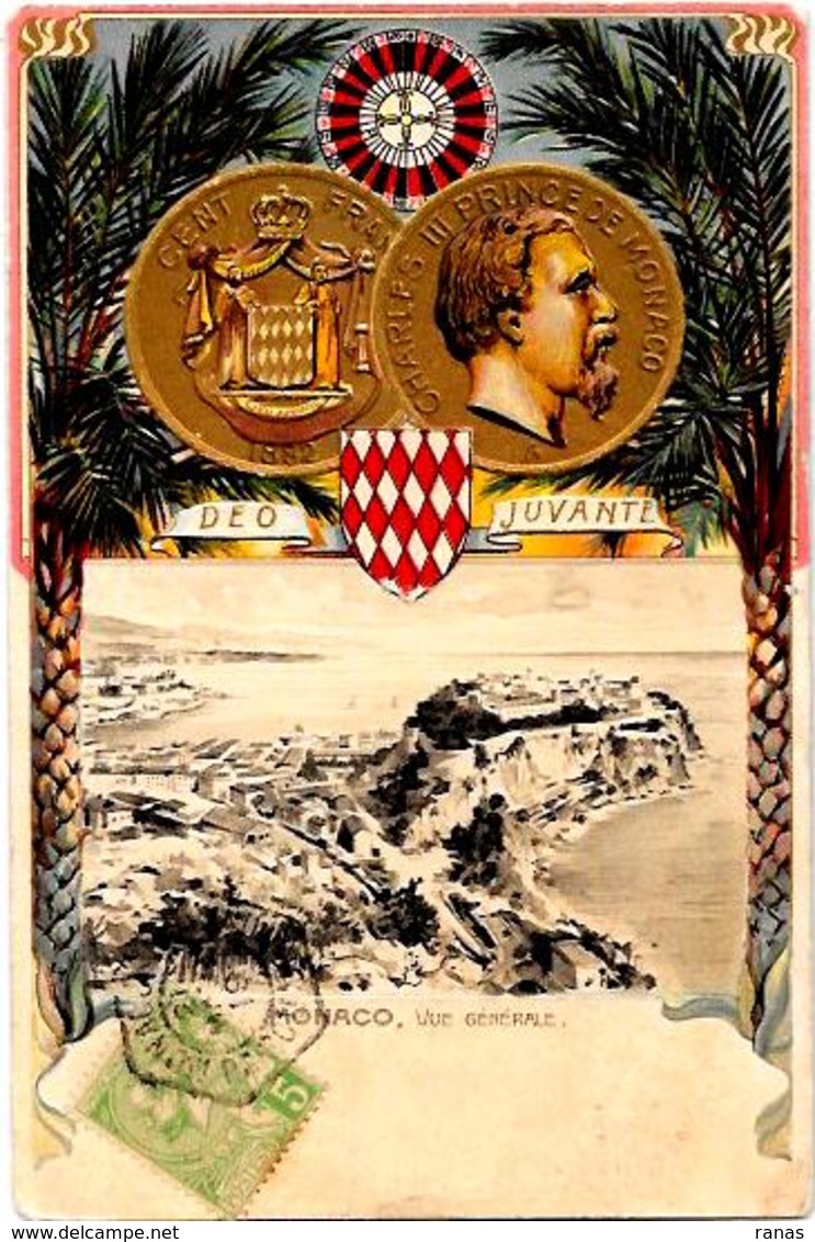 CPA Monaco Monte Carlo Gaufré Jeu Roulette Litho Casino Non Circulé Timbré Dos Non Séparé - Monte-Carlo