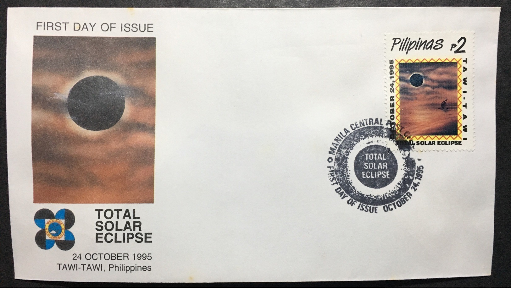 FDC Philippines 1995 - Total Solar Eclipse - Astrologie