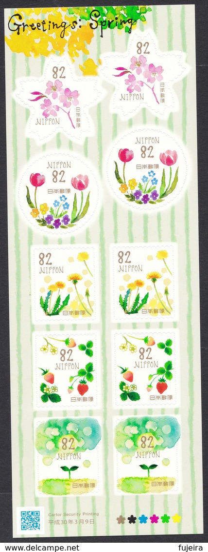 (ja1050) Japan 2018 Greetings Spring 82y MNH - Nuovi