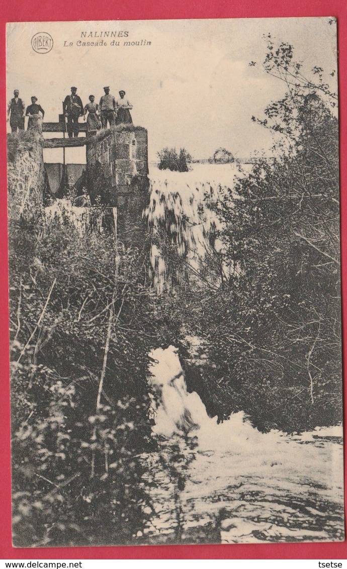 Nalinnes - La Cascade Du Moulin ... Groupe De Personnes - 1922 ( Voir Verso ) - Ham-sur-Heure-Nalinnes