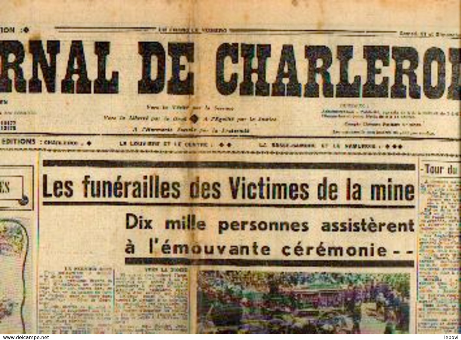 (DAMPREMY) – Charbonnage Du Sacré-français  - Coup De Grisou – 16 Victimes – Lot De 2 Journaux Complets (5/1946) - Autres & Non Classés