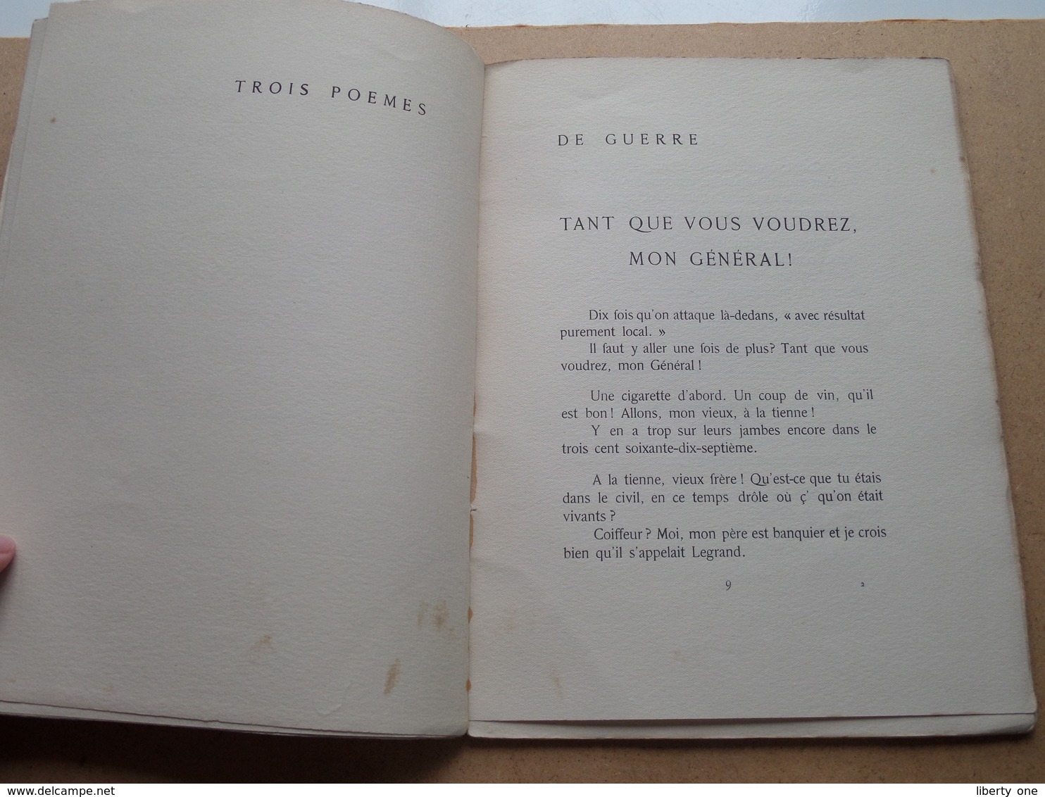 PAUL CLAUDEL - TROIS POËMES DE GUERRE ( 5me Edition / Nouvelle Revue Française ) Voir Photo > Ecrit 1916 Message ! - Francese