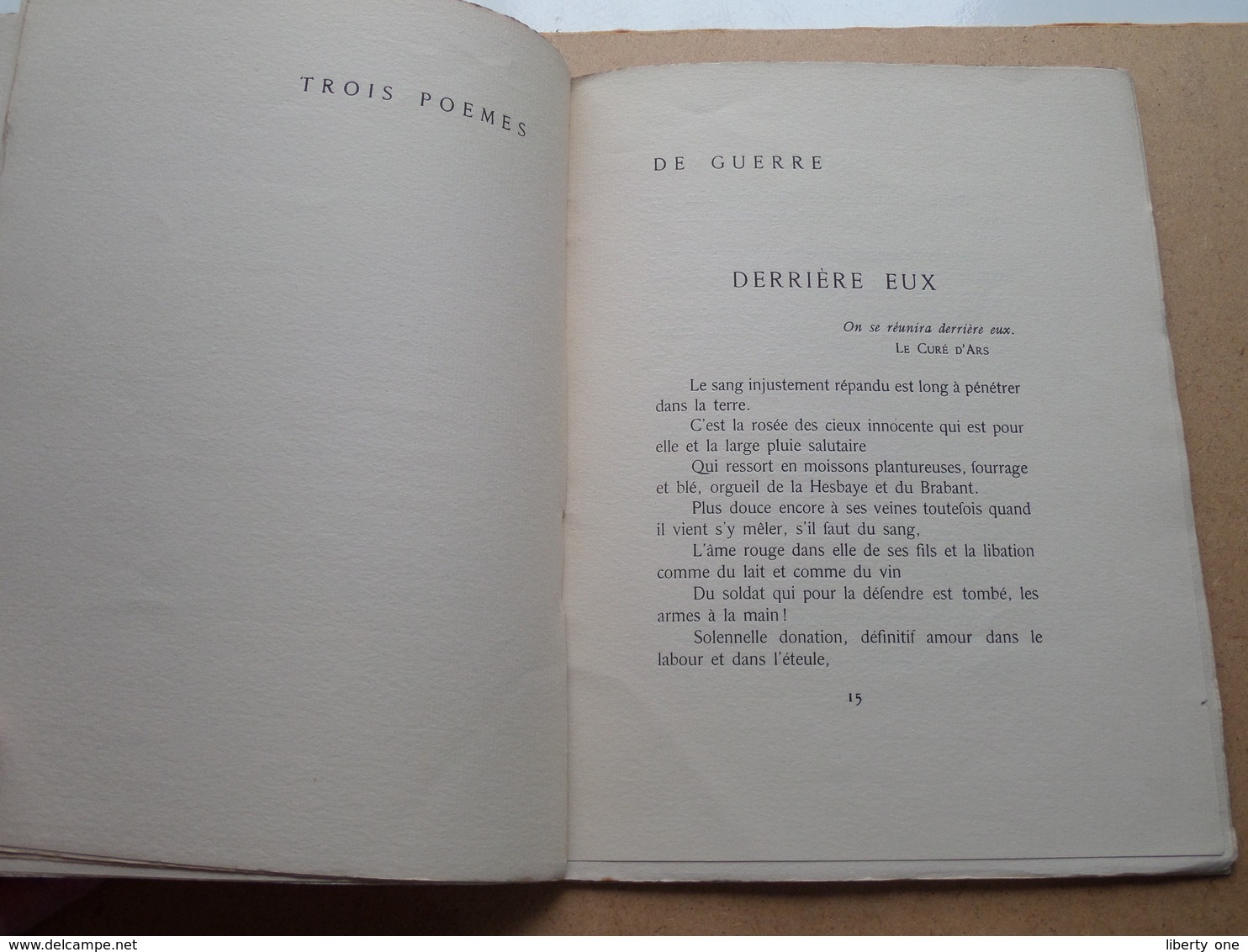 PAUL CLAUDEL - TROIS POËMES DE GUERRE ( 5me Edition / Nouvelle Revue Française ) Voir Photo > Ecrit 1916 Message !