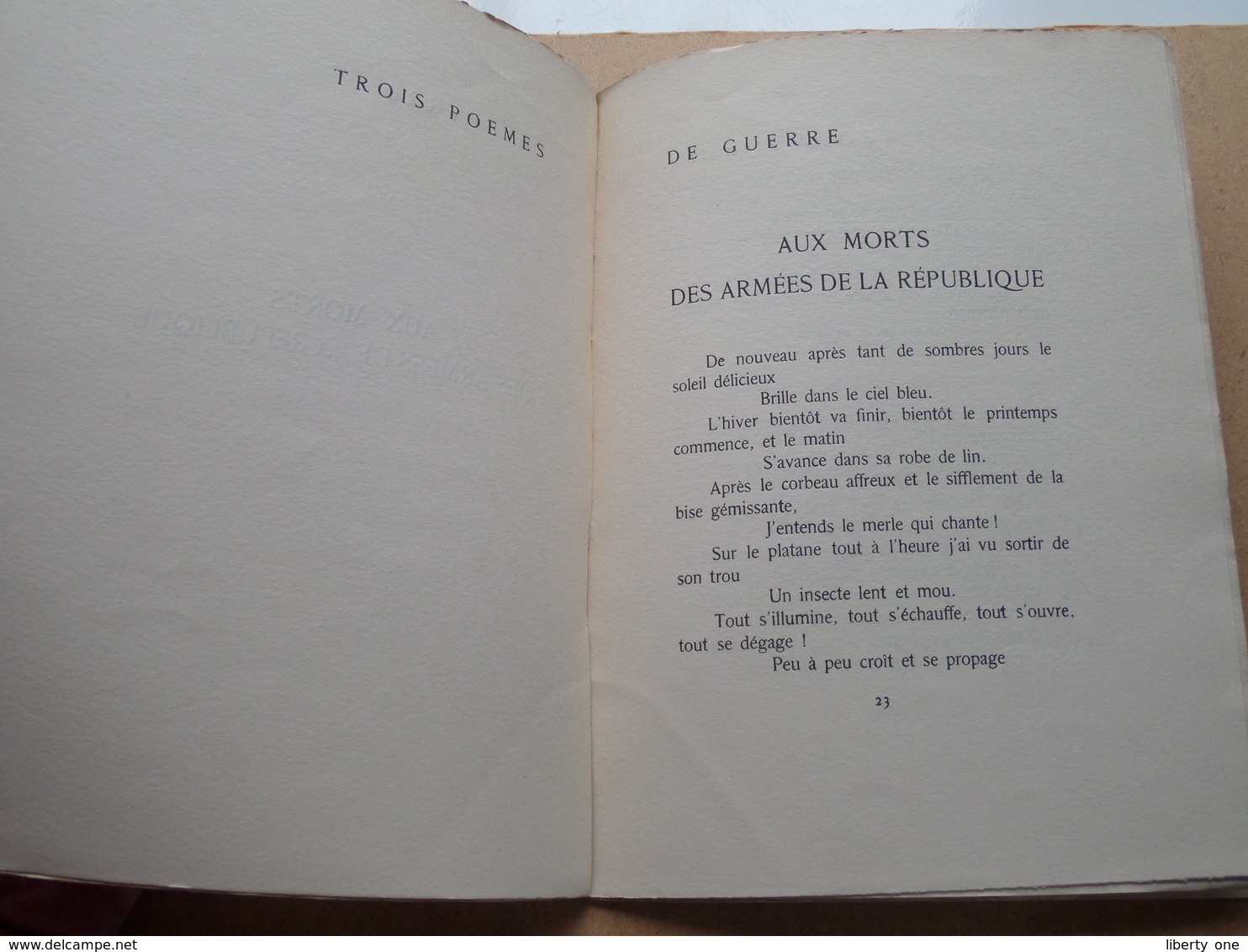 PAUL CLAUDEL - TROIS POËMES DE GUERRE ( 5me Edition / Nouvelle Revue Française ) Voir Photo > Ecrit 1916 Message !