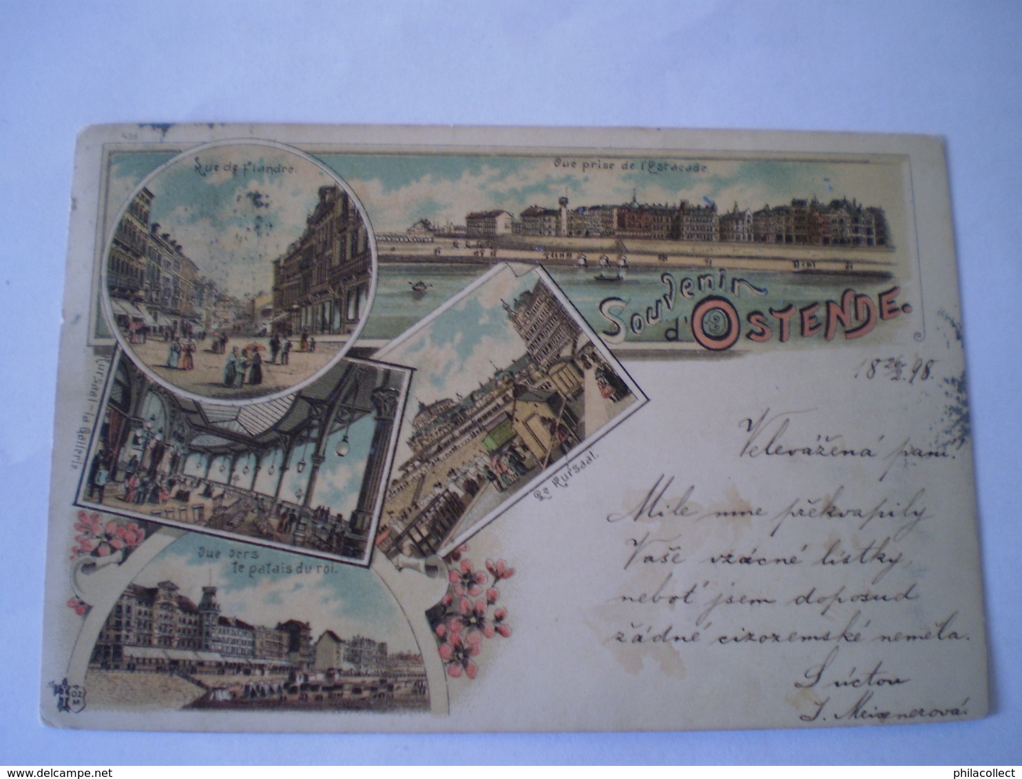 Ostende - Oostende  // Litho No 1 (Souvenir De)  // Used 1898 - Oostende