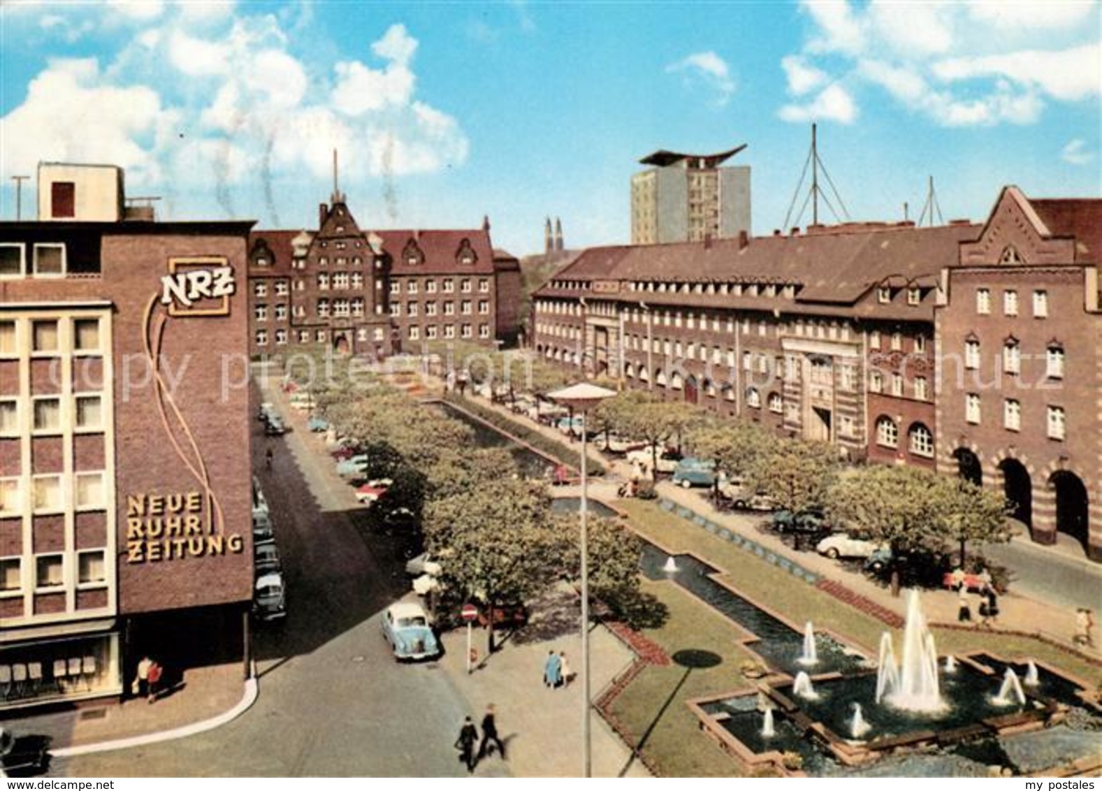 73149488 Oberhausen Friedensplatz Mit Wasserspielen Oberhausen - Oberhausen