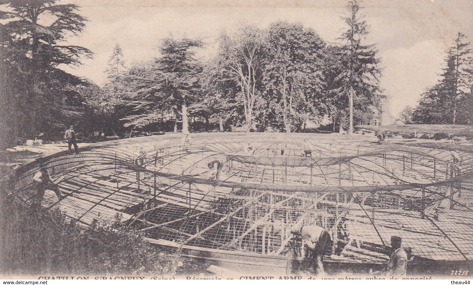 CHATILLON-sous-BAGNEUX  - Réservoir Couvert En Ciment Armé  -Travaux Publics - H. CHASSIN Et FILS - Conflans Saint Honorine