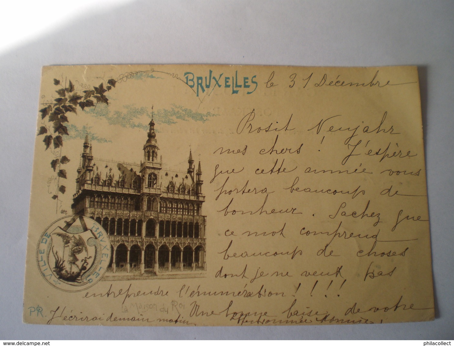 Bruxelles // Litho No 22 (Hotel D Ville ) Used 1896 Early! Tres Rare - Andere & Zonder Classificatie