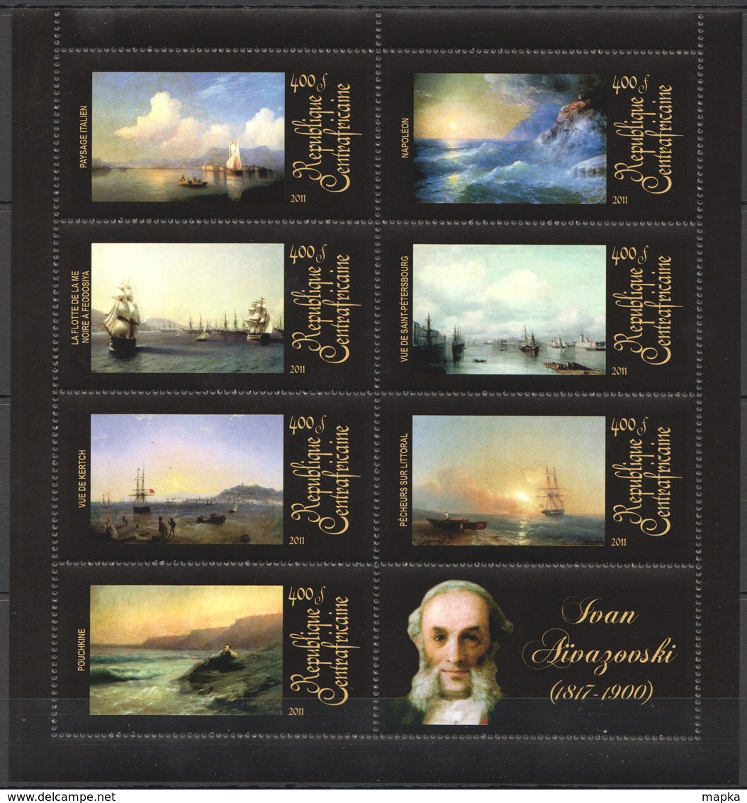 M346 2011 CENTRAFRICAINE ART PAINTINGS IVAN AIVAZOVSKI 1KB MNH - Sonstige & Ohne Zuordnung