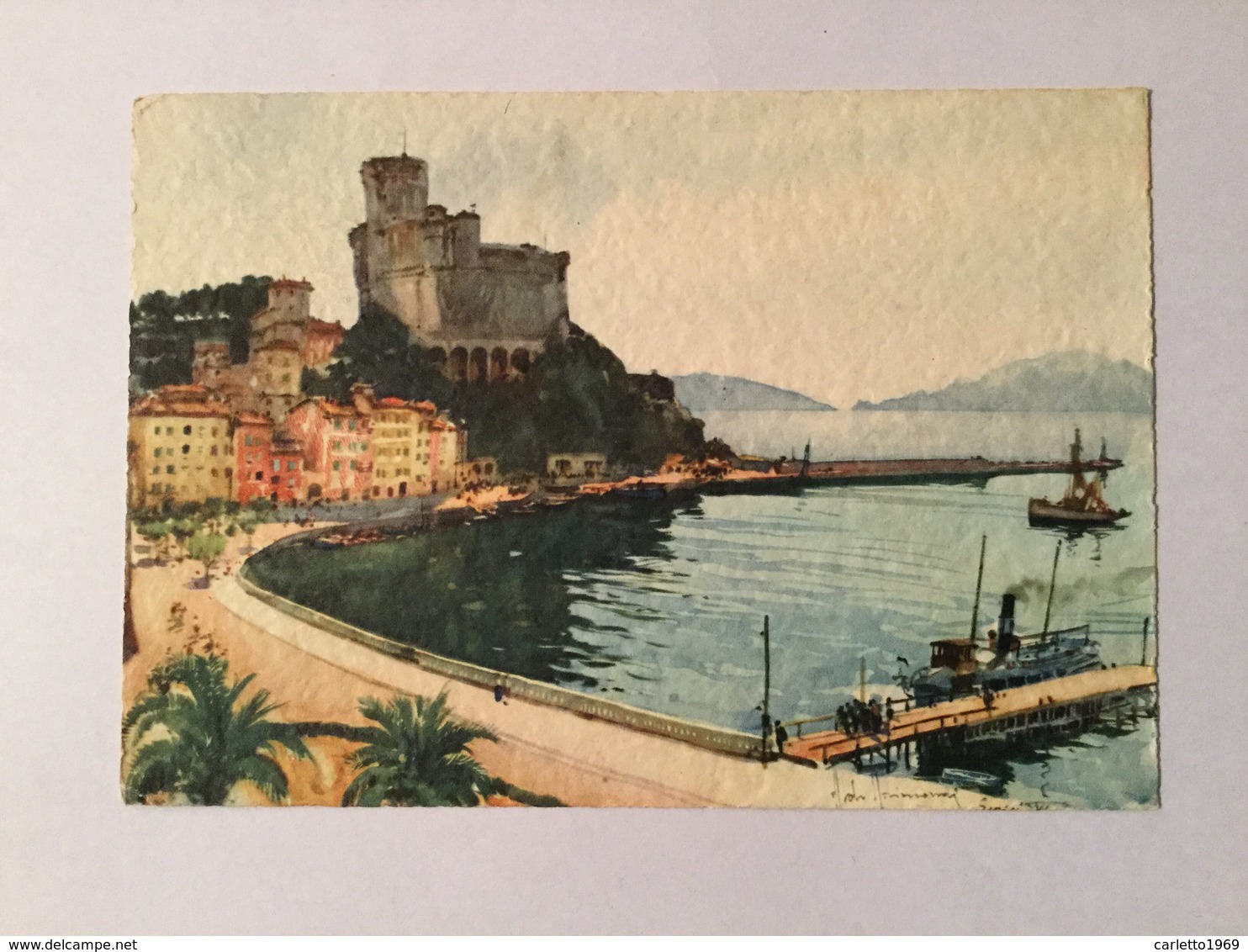 Golfo Della Spezia - Il Castello Di Lerici Illustrata Aldo Raimondi Viaggiata F.grande - La Spezia