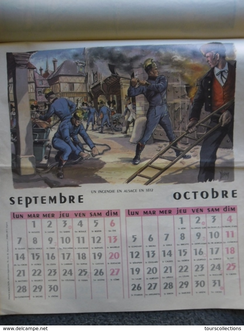 CALENDRIER 1959 POMPIERS - ARTANNES Sur INDRE (37) - Catastrophe Ferroviaire De Rombas En 1957 Pompiers D'Hagondange 57 - Grand Format : 1941-60