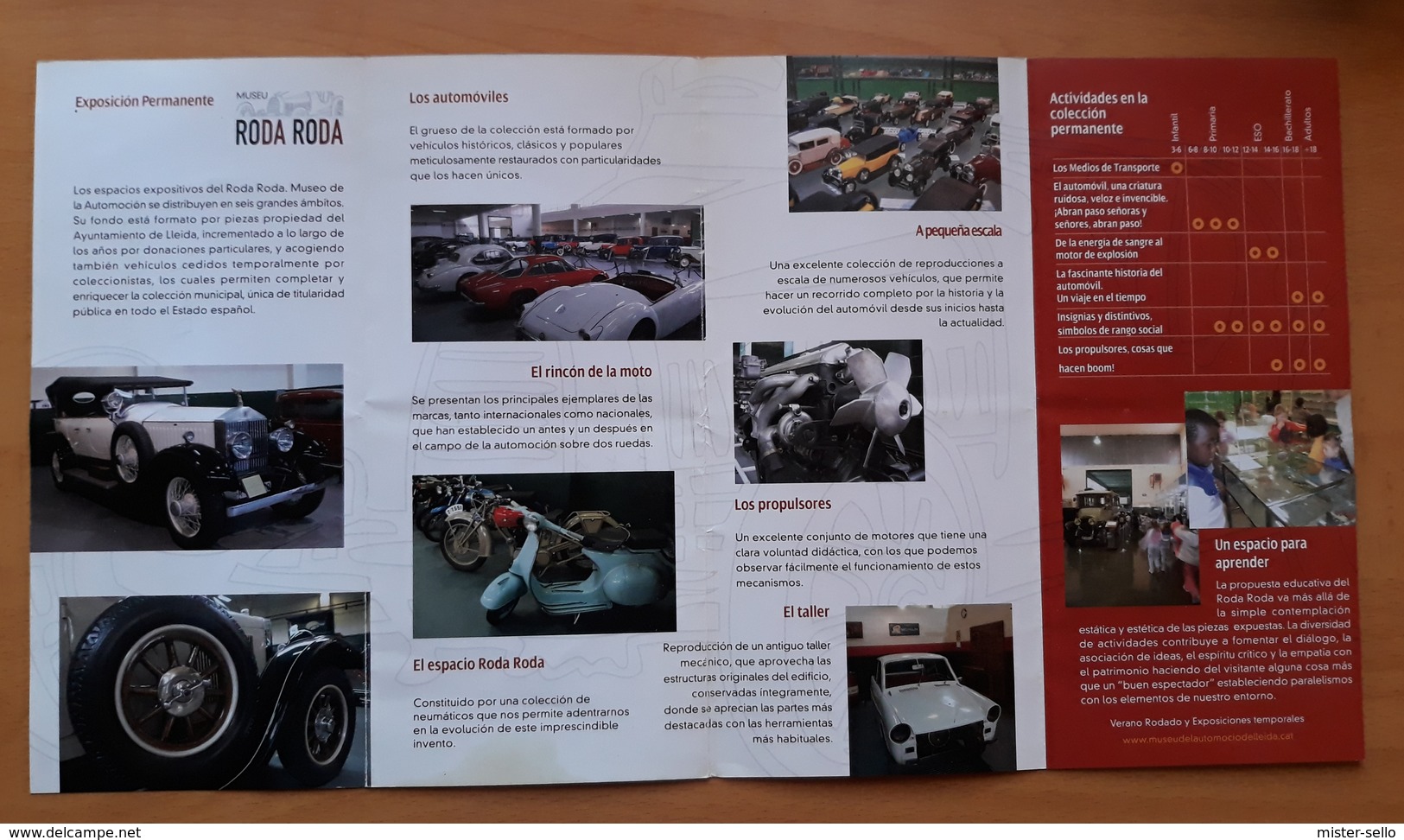 FOLLETO MUSEO DE LLEIDA DE AUTOMÓVILES Y MOTOS. CON LIGERA DOBLEZ. - Cuadernillos Turísticos