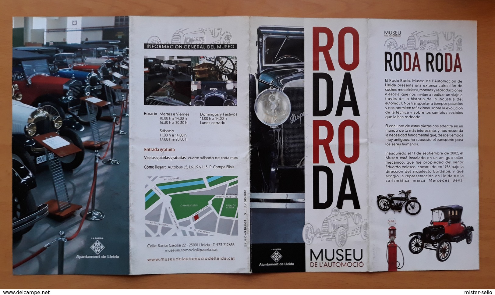 FOLLETO MUSEO DE LLEIDA DE AUTOMÓVILES Y MOTOS. CON LIGERA DOBLEZ. - Cuadernillos Turísticos