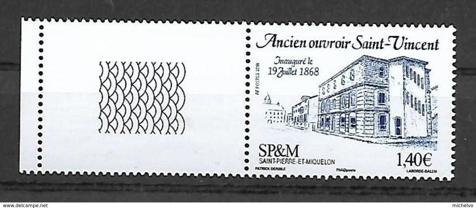 SP & M 2018 -  Yv N° 1200 ** - Ancien Ouvroir Saint-Vincent (Mi N° 1294) - Nuovi