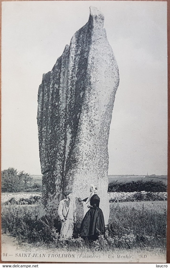 Saint Jean Trolimon.un Menhir.édition ND - Saint-Jean-Trolimon