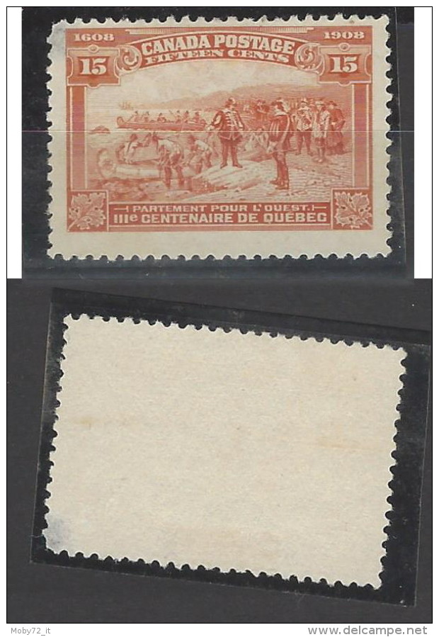Canada - 1908 - Nuovo/new MH - Quebec - Mi N. 90 - Unused Stamps