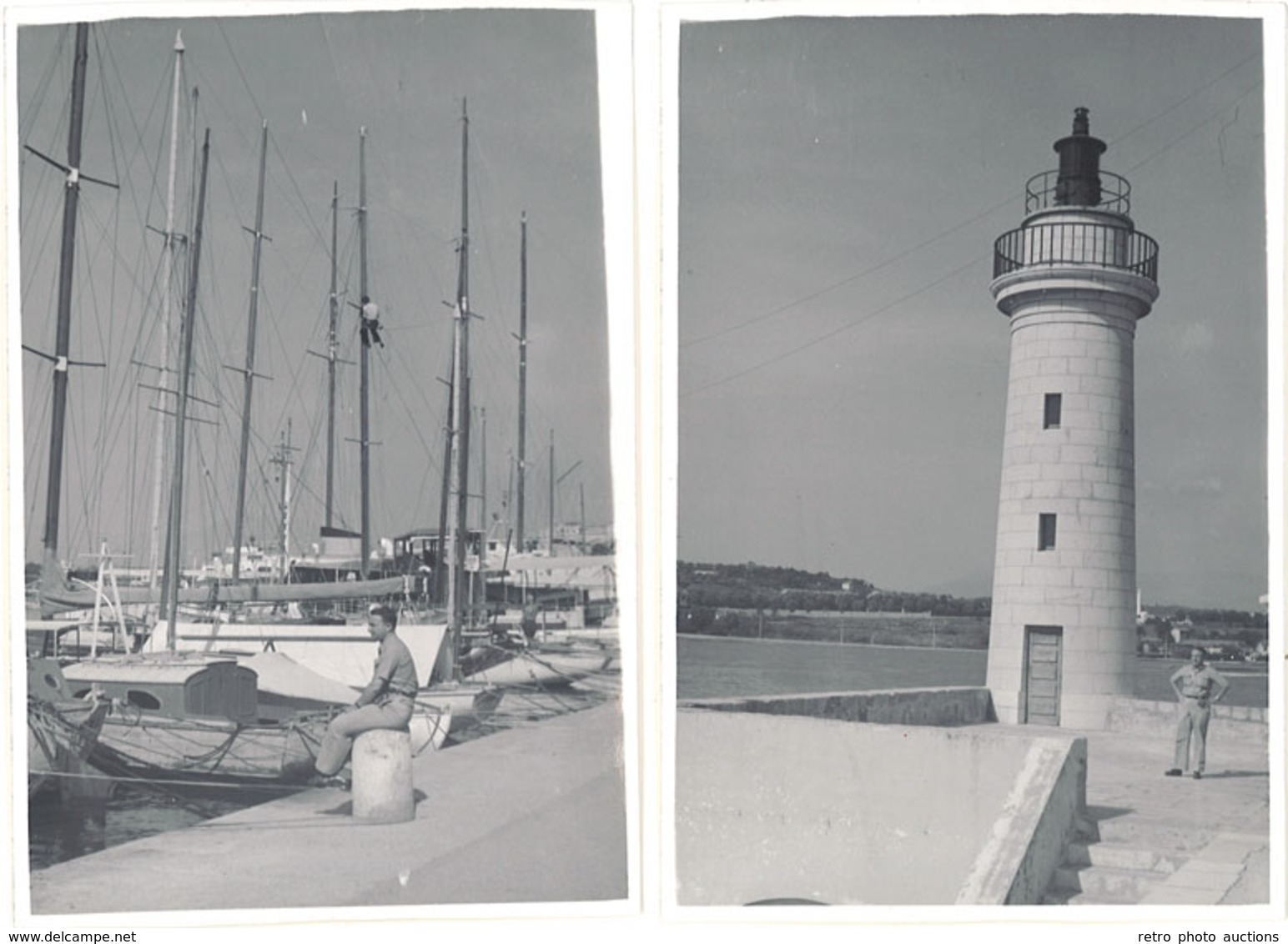 TB 2 Photos – Antibes 1951, Phare, Port - Religion & Esotérisme