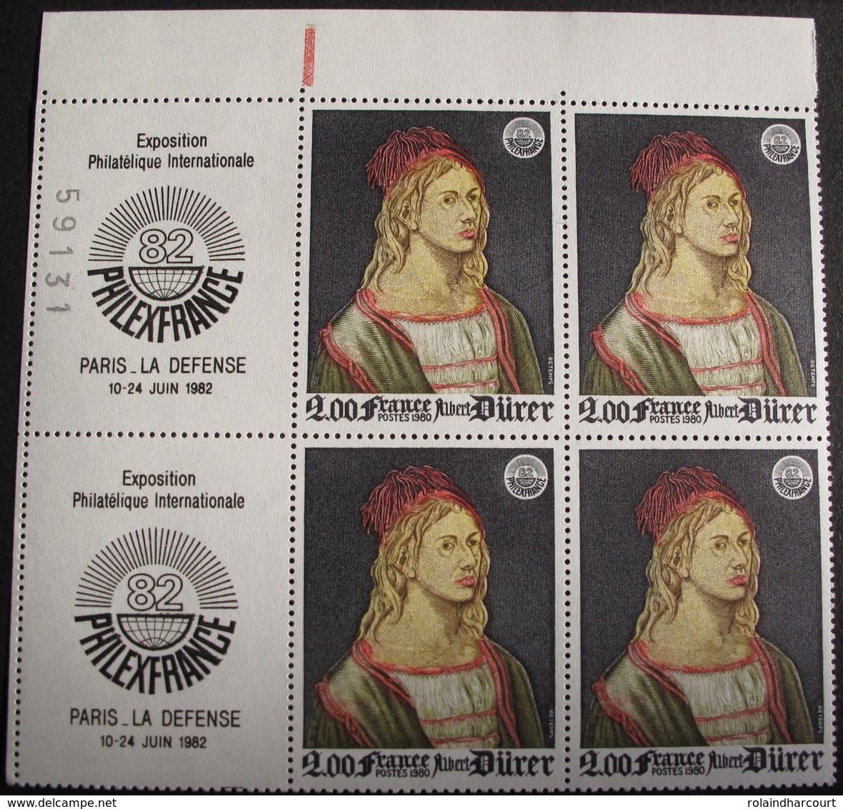 LOT 1552 - 1980 - ALBERT DÜRER - BLOC DE 4 TIMBRES NEUFS** - N°2090 - BdF - Cote : 8,00 € - Nuovi