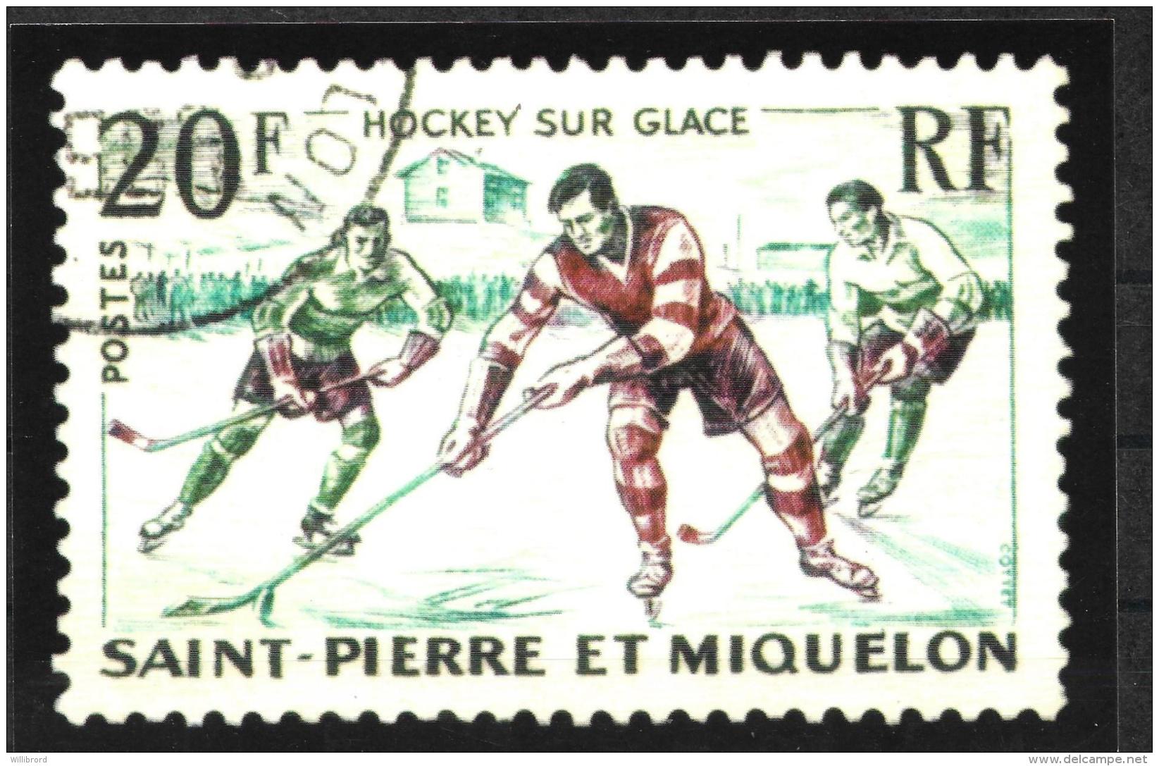 Saint-Pierre Et Miquelon -  Postcard With Image Of 20F Ice Hockey Stamp - Unused - Saint-Pierre-et-Miquelon