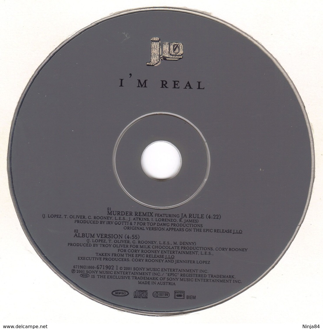 CDS  Jennifer Lopez ' I'm Real "  Autriche - Soul - R&B