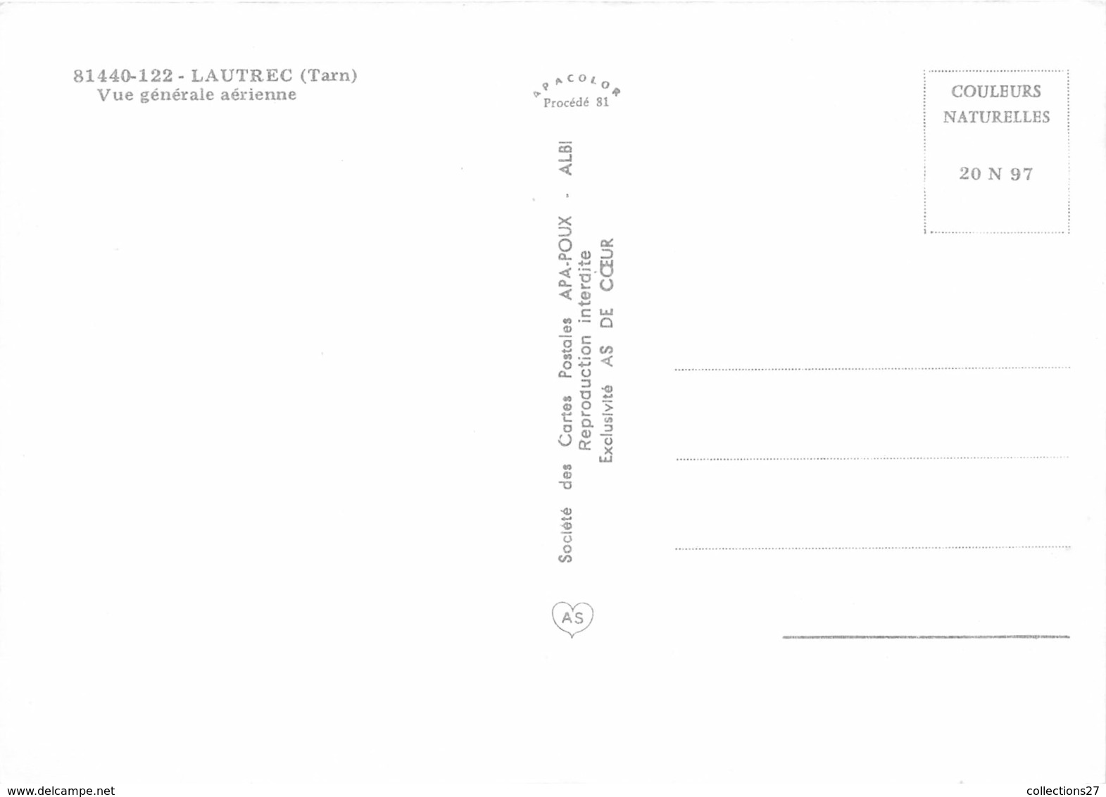 81-LAUTREC-VUE AERIENNE GENERALE - Lautrec