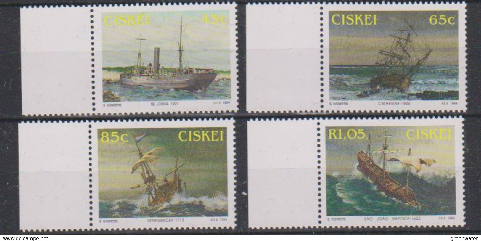 Ciskei 1994 Shipwrecks 4v  + Margin  ** Mnh (38318) - Ciskei