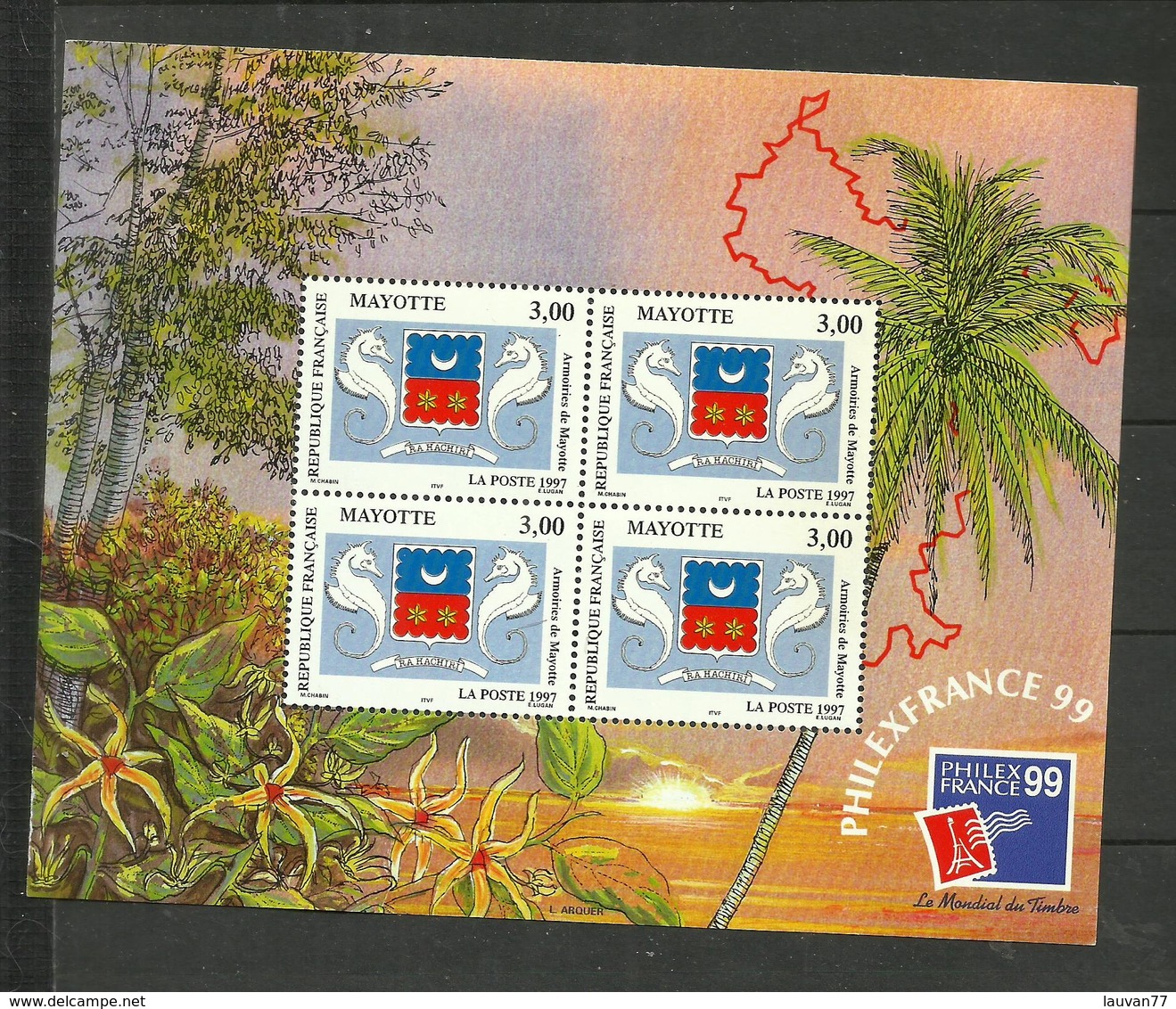 Mayotte BLOC N°1 Neuf** Cote 11.20 Euros - Blocks & Kleinbögen