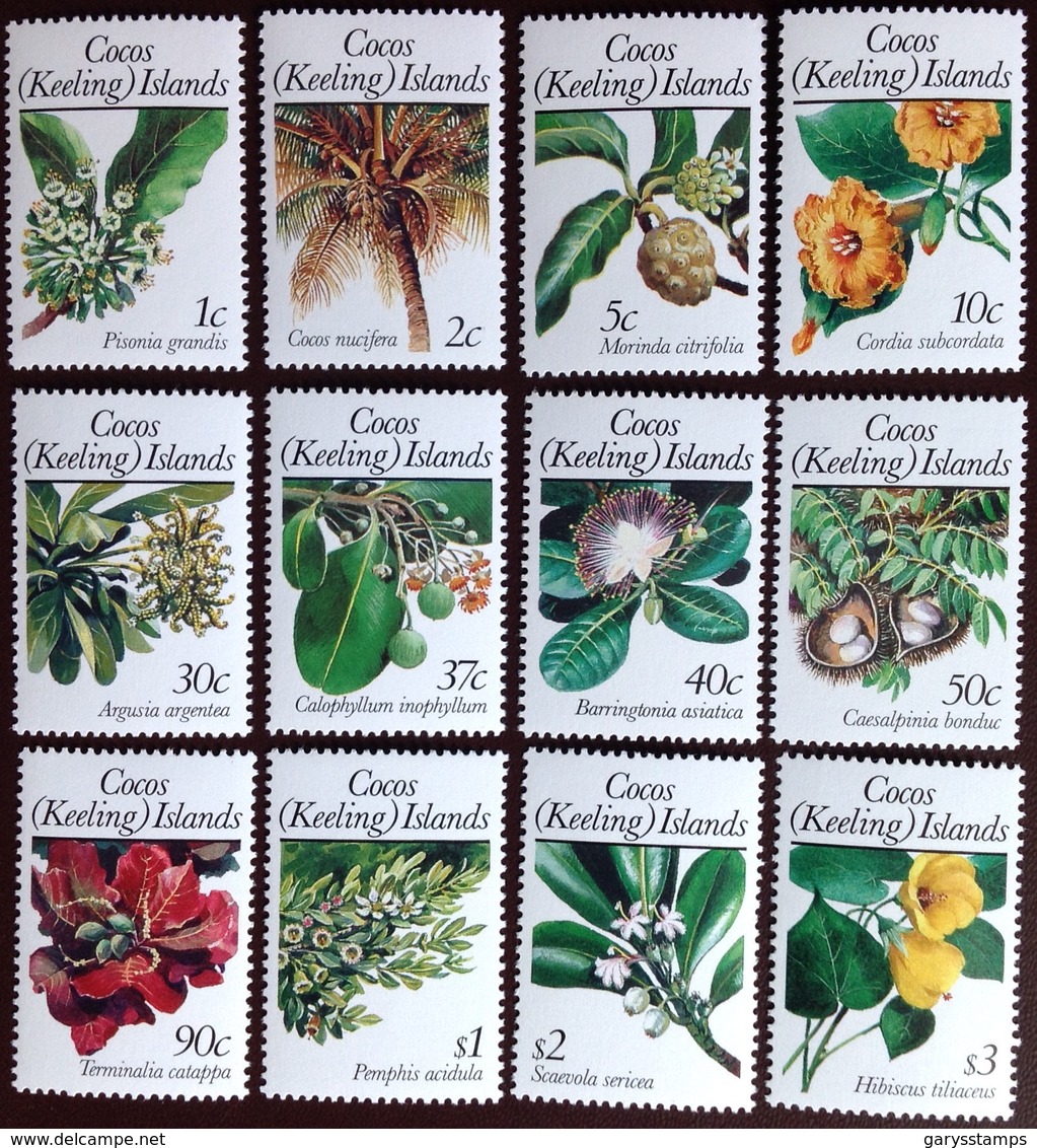 Cocos Keeling 1988-1989 Flora Trees Plants Flowers Set MNH - Autres & Non Classés